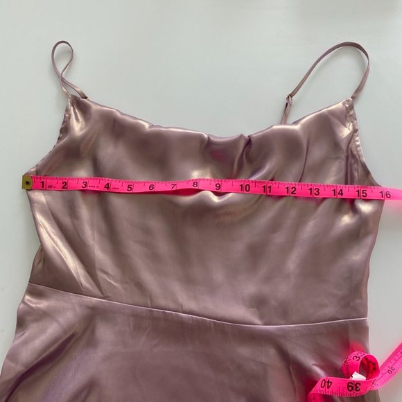 UO purple Mallory Metallic Asymmetrical Slip Dress - Picture 8 of 12